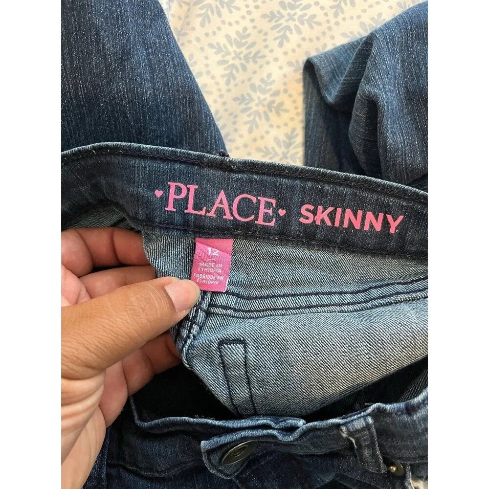 The Children's Place Place Skinny Slim Fit Blue Denim Jeans Girls Size 12 21